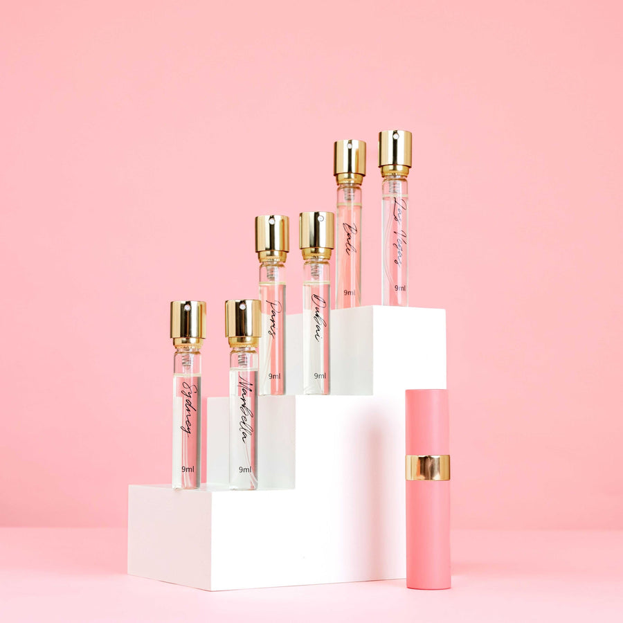 Wanderlust: Luxury 6-Piece Designer Inspired Fragrance Gift Set with Holder