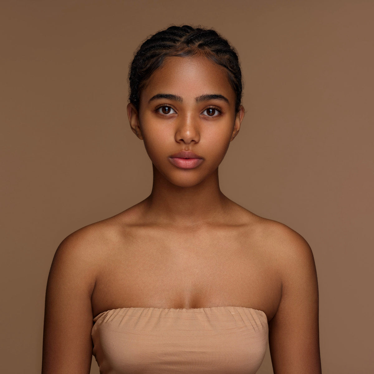 Model before applying foundation