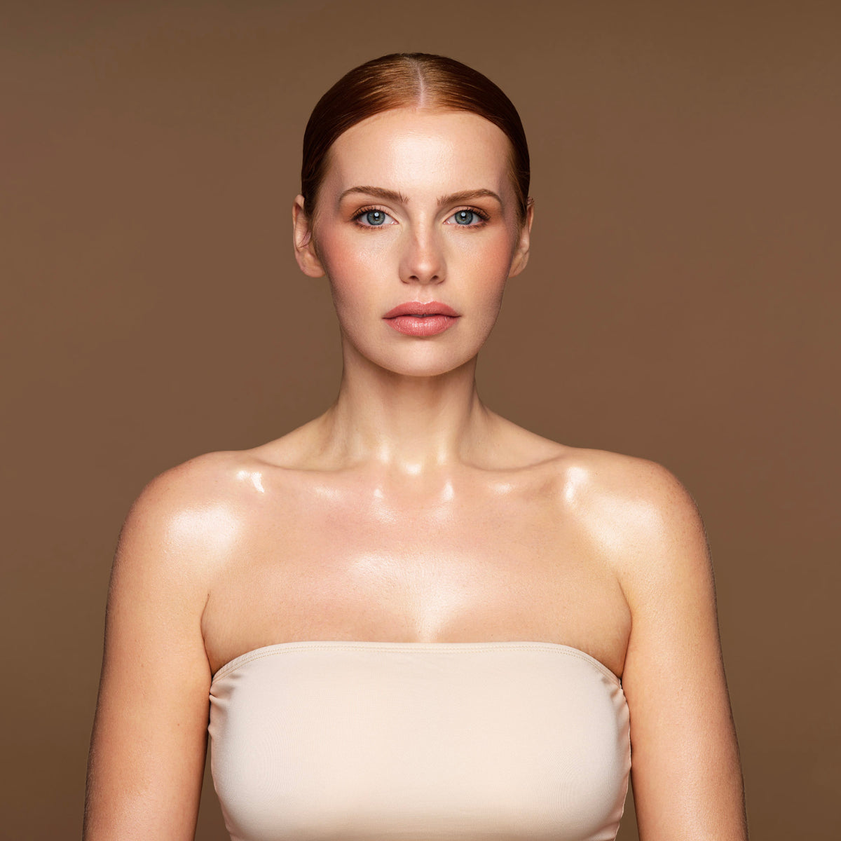 Model wearing Your Shade Foundation